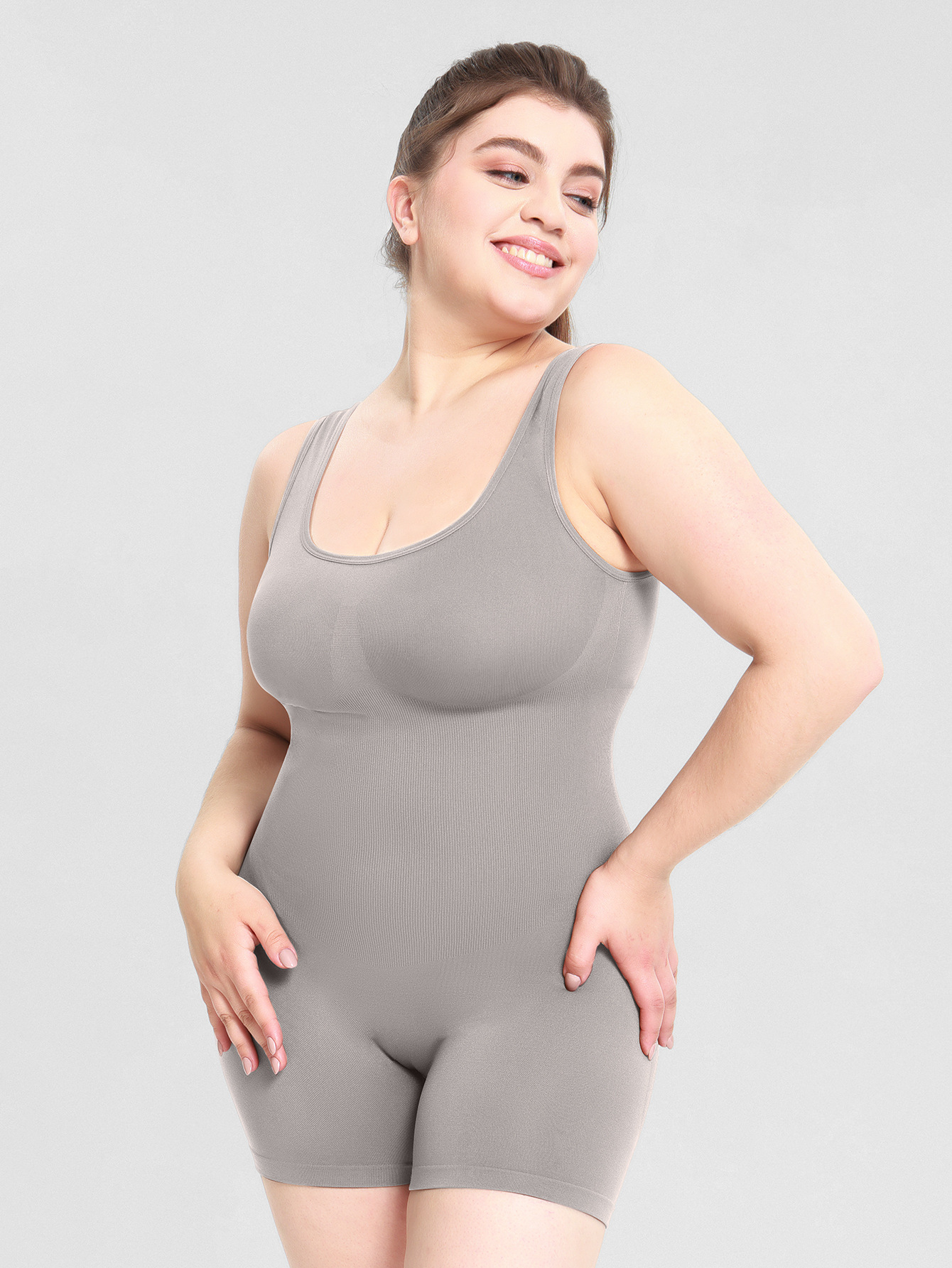 Womens Seamless Bodysuit - Sleeveless Body Shaper Romper Slimming Underwear